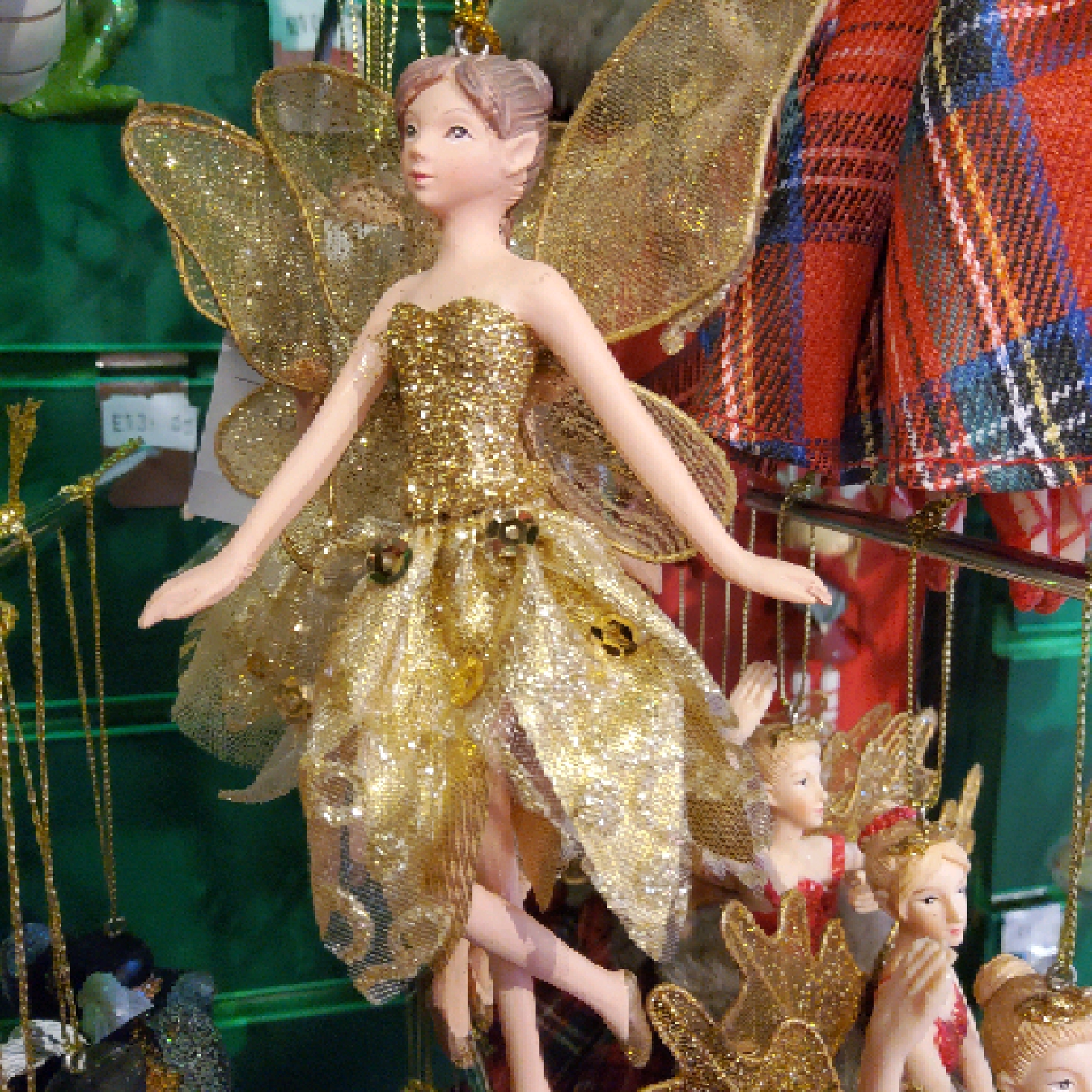 Gold ballerina fairy small 