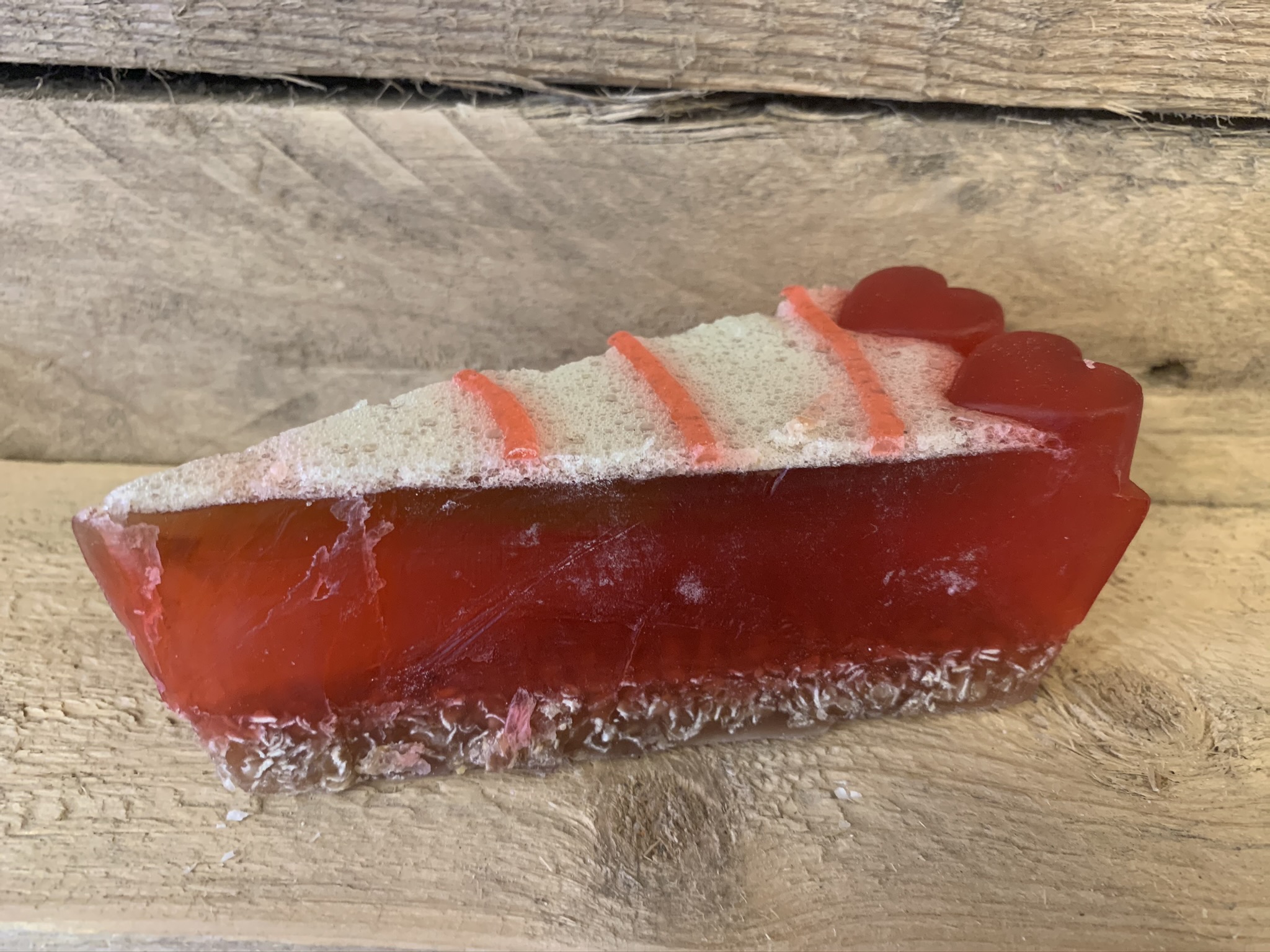Strawberry Surrender Soap Cake Slice