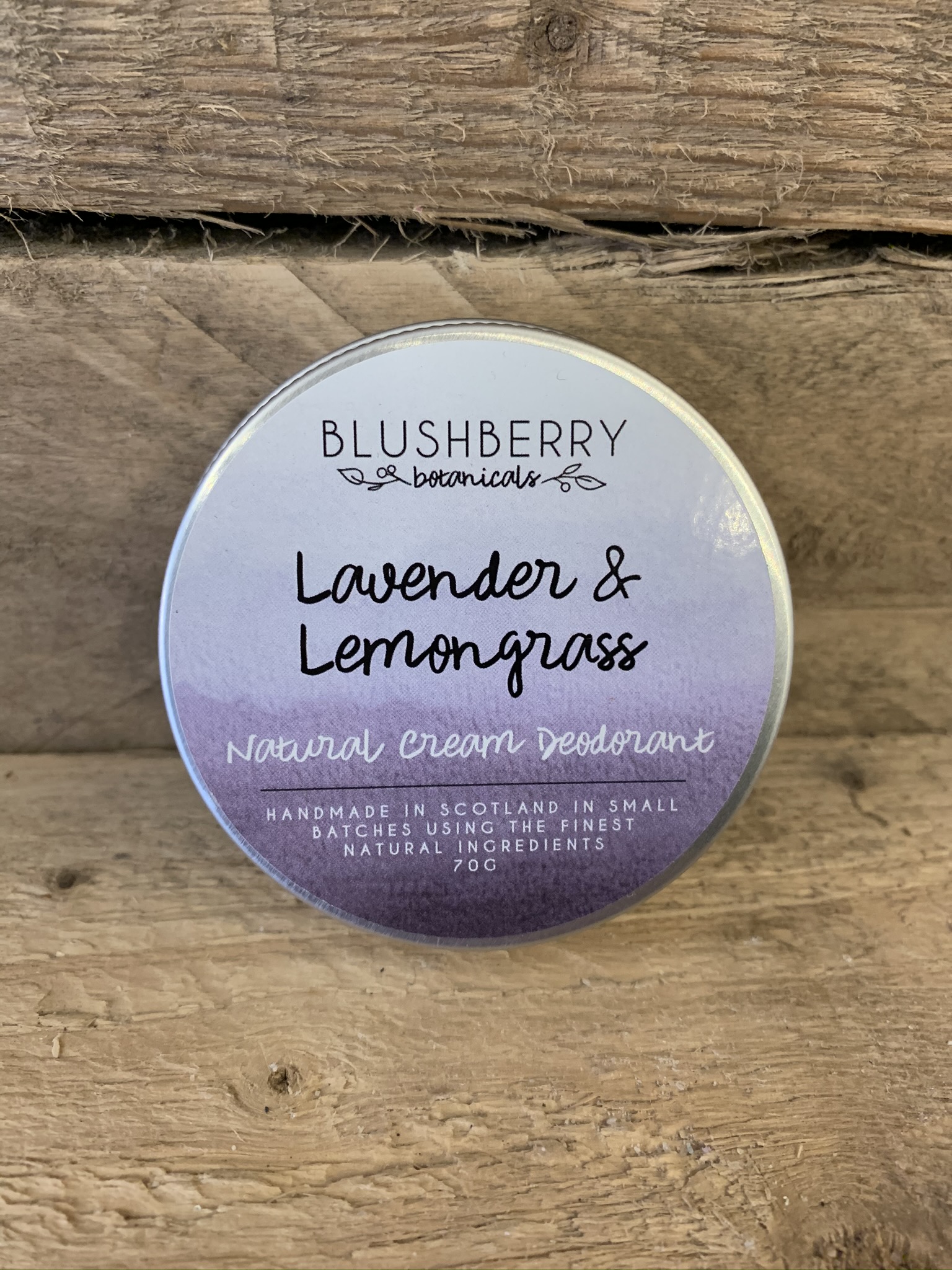 Lavender and Lemongrass Blushberry Botanicals Natural Cream Deodorant 