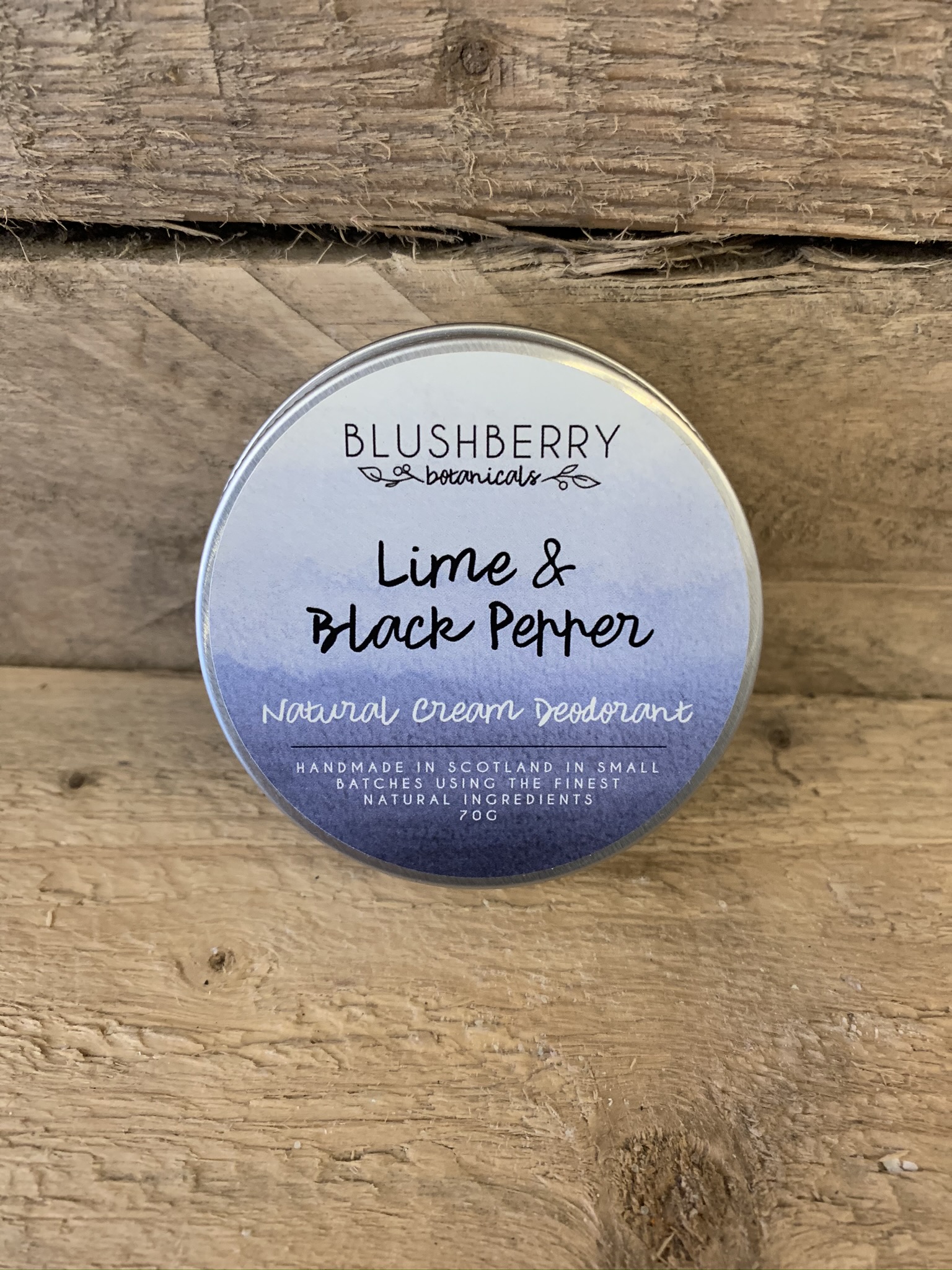 Lime and Black Pepper Cream Blushberry Botanicals Natural Cream Deodorant 