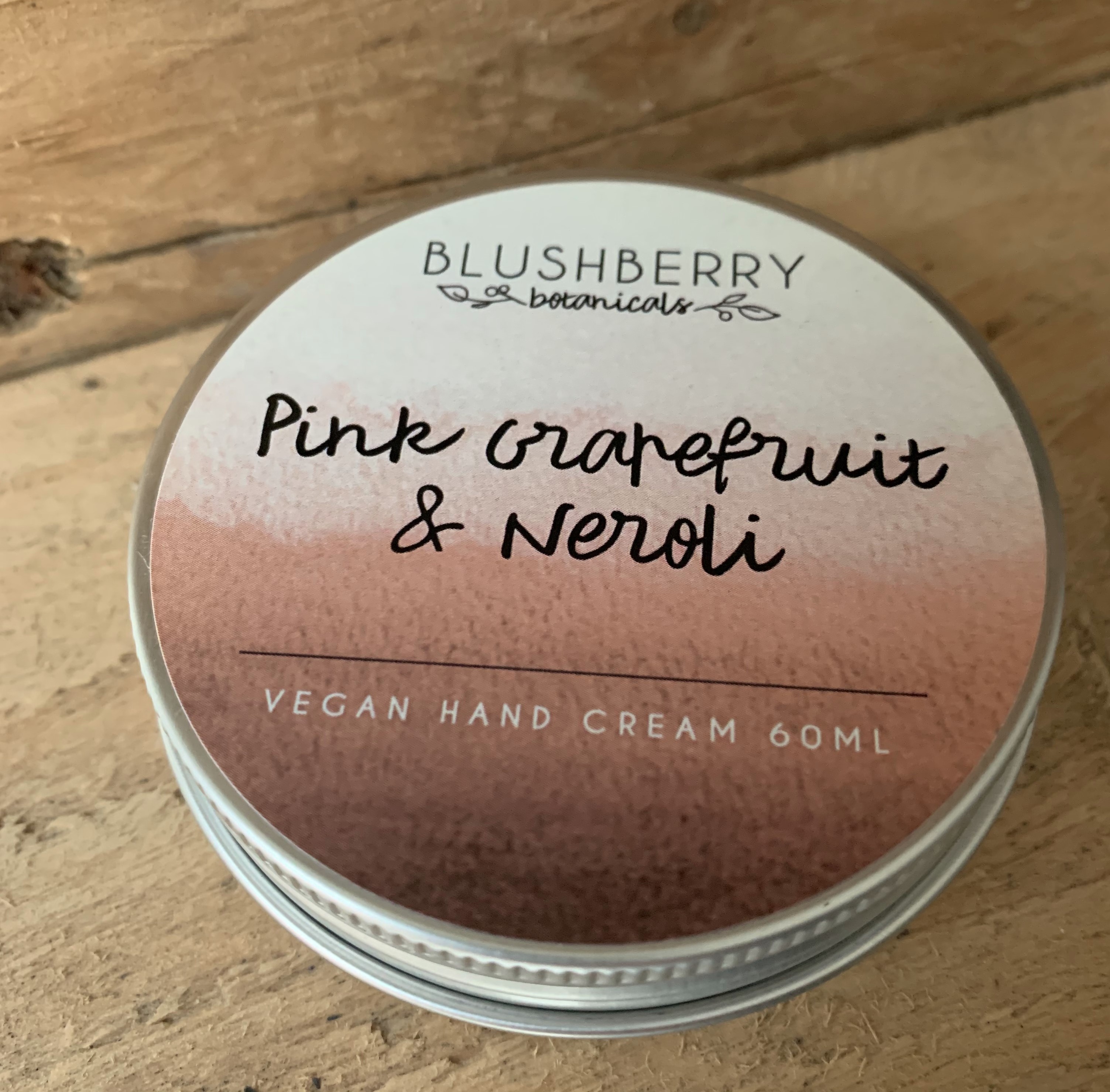Pink Grapefruit and Neroli Blushberry Botanicals Natural Hand Cream 