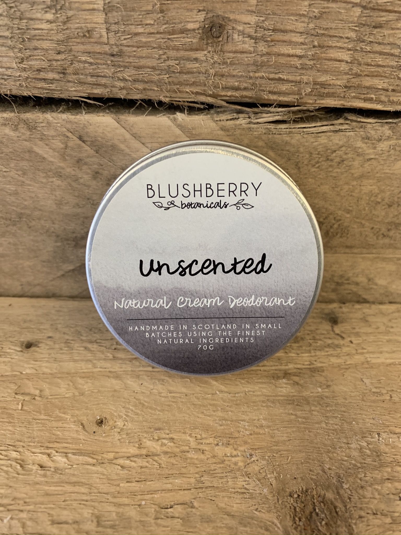 Unscented Blushberry Botanicals Natural Cream Deodorant 