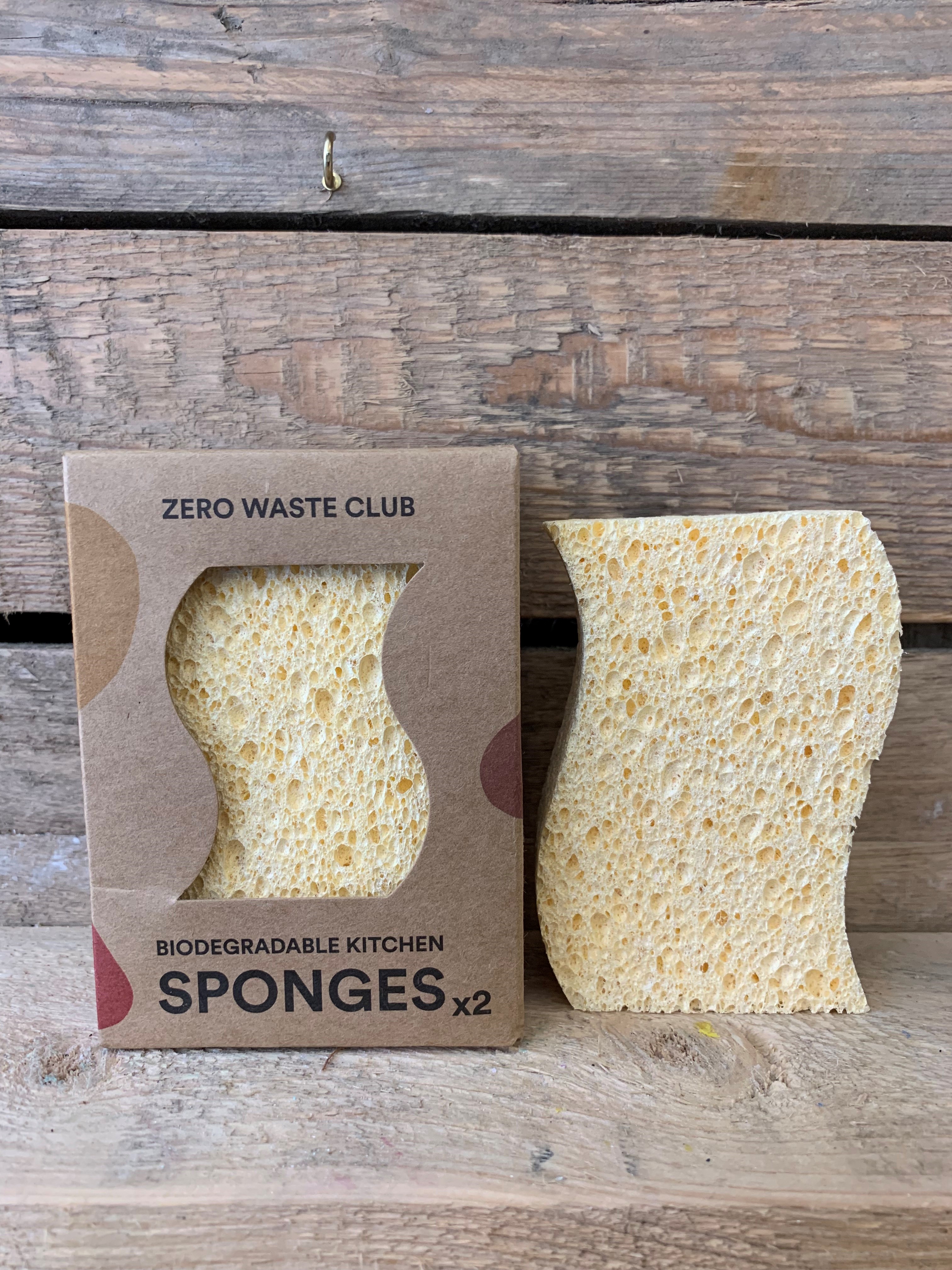 Biodegradable Kitchen Sponges - made from wood pulp (pack of 2)