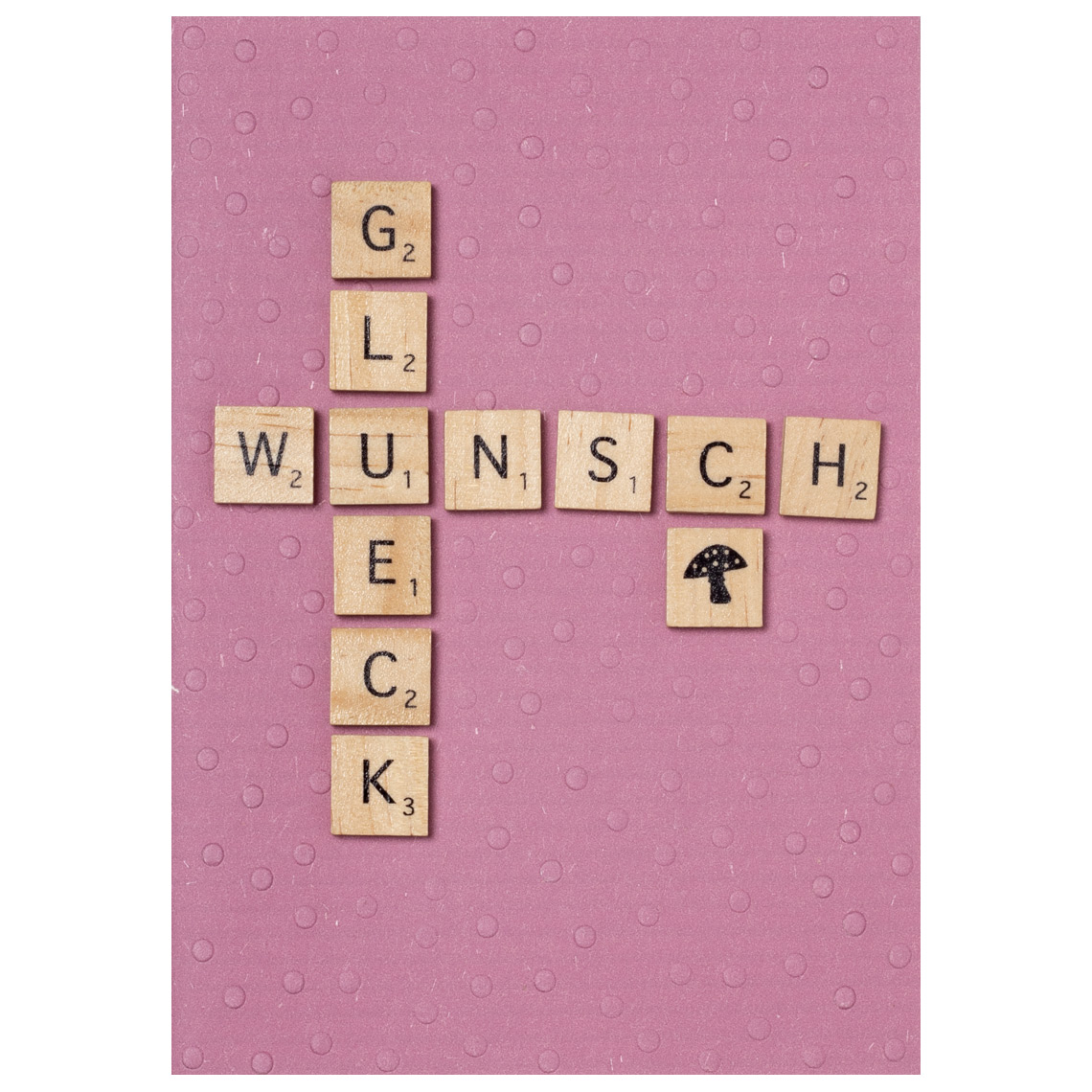 Geburtstagskarte - Holzbuchstabenkarte "Alles Gute" - räder