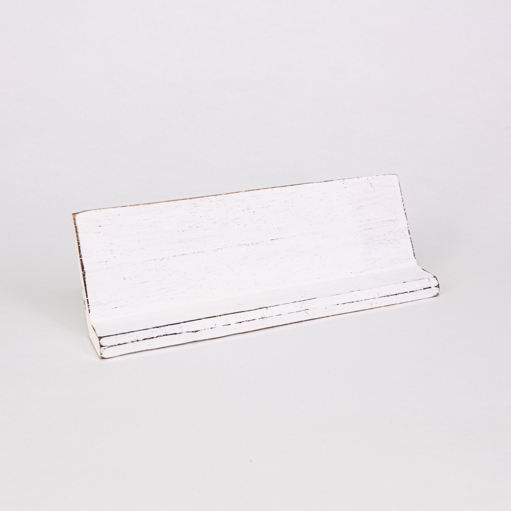 Holzleiste | Buchstabenbrett - 20 cm - weiß - für alle Holzbuchstaben und Holzzeichen im Scrabble-Style