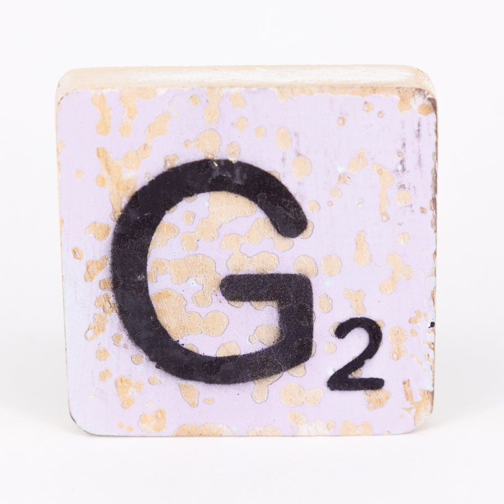 Holzbuchstabe - G - im Scrabble-Style