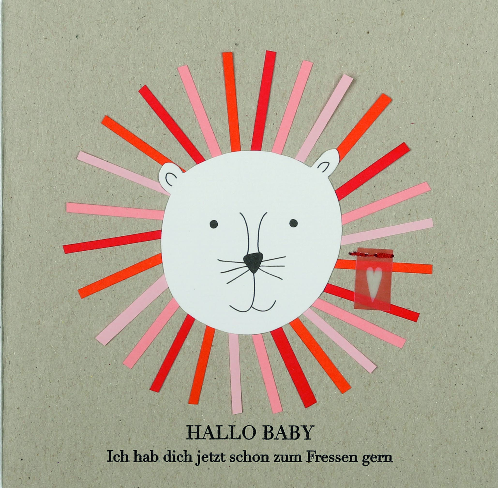 Geburtskarte - "Hallo Baby" - räder