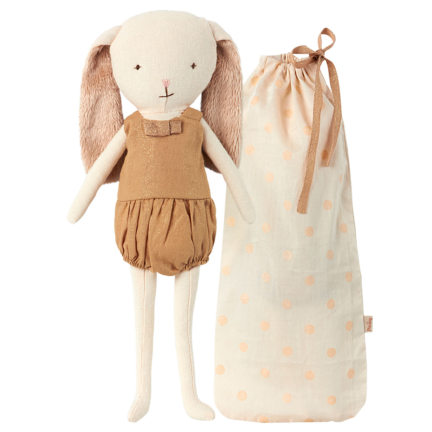 Hase - Bunny Bell in Bag - gold - Maileg