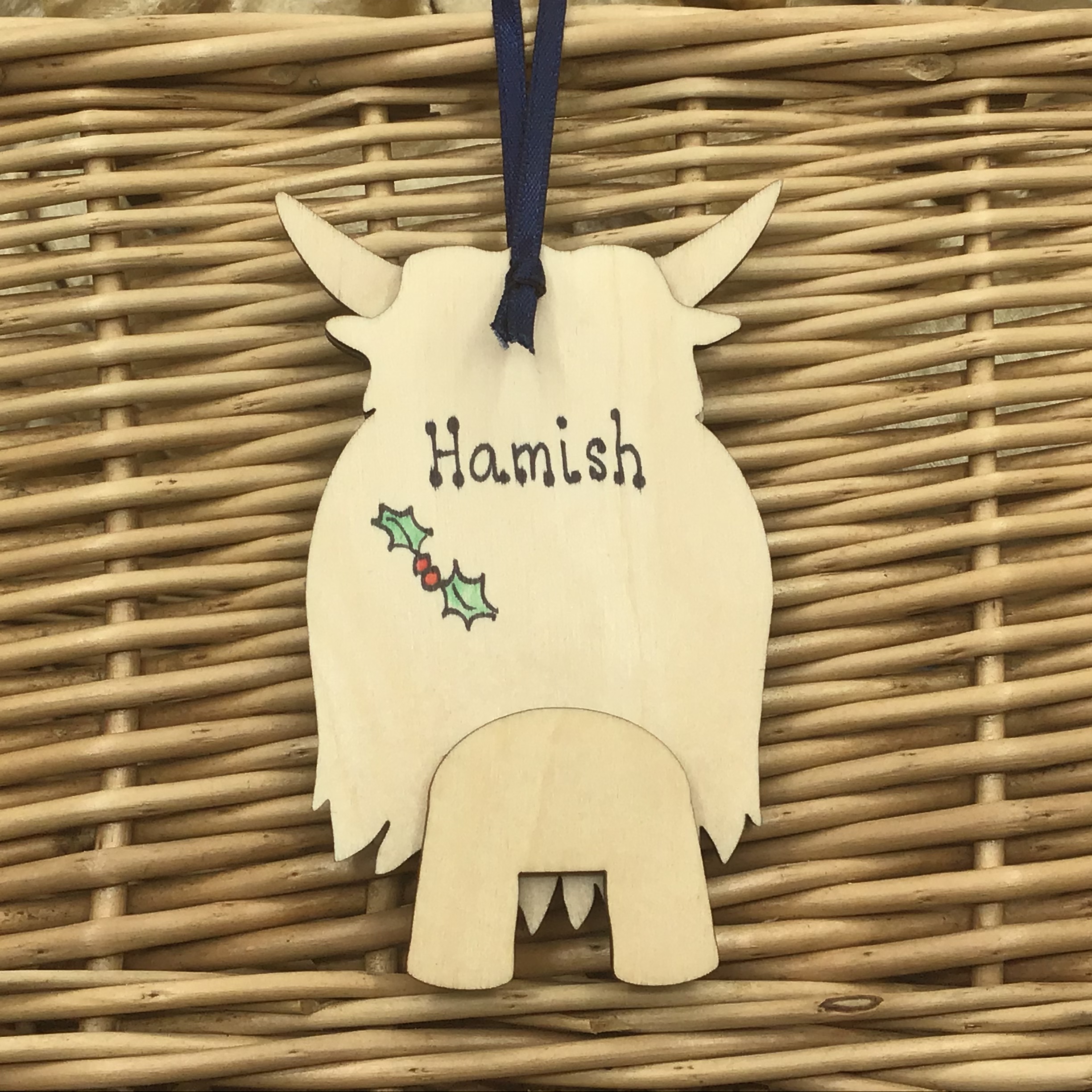 Hanging Hamish the Highland Coo - Monarch 