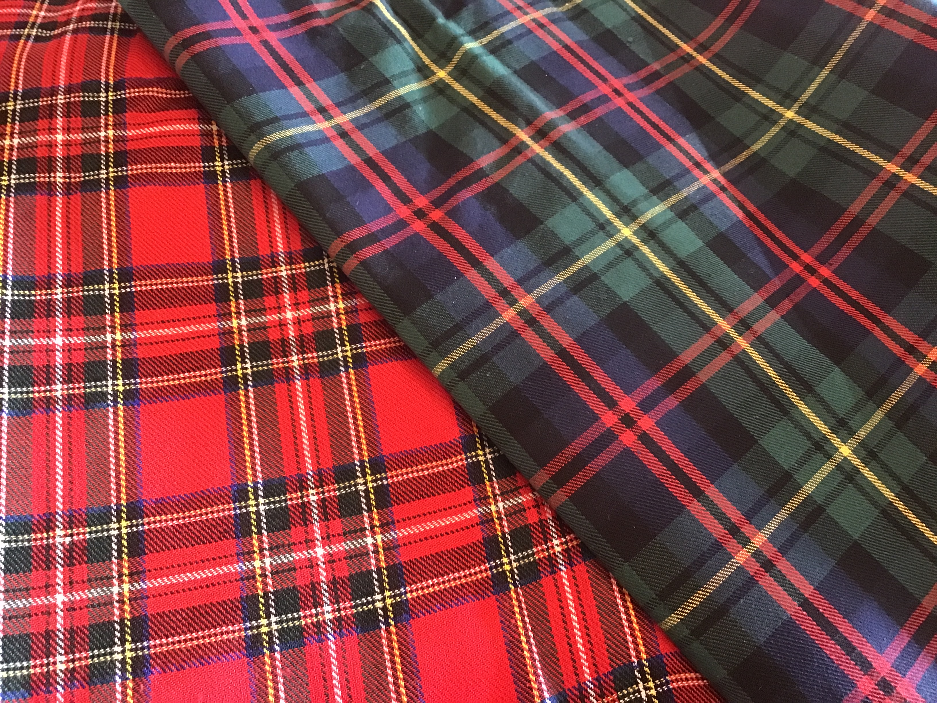 tartan skirt material