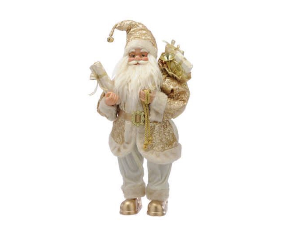 Standing Santa gold 60 cm