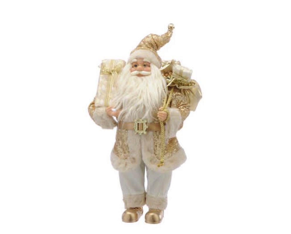 Standing Santa gold 45 cm