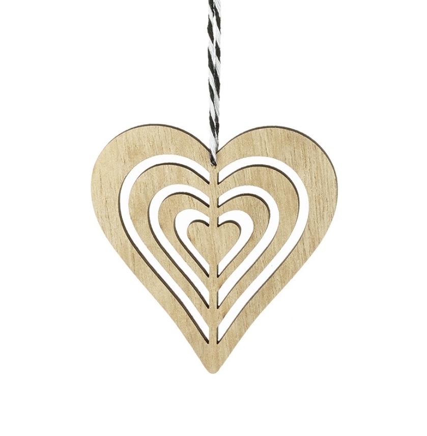 Wooden hanging Heart