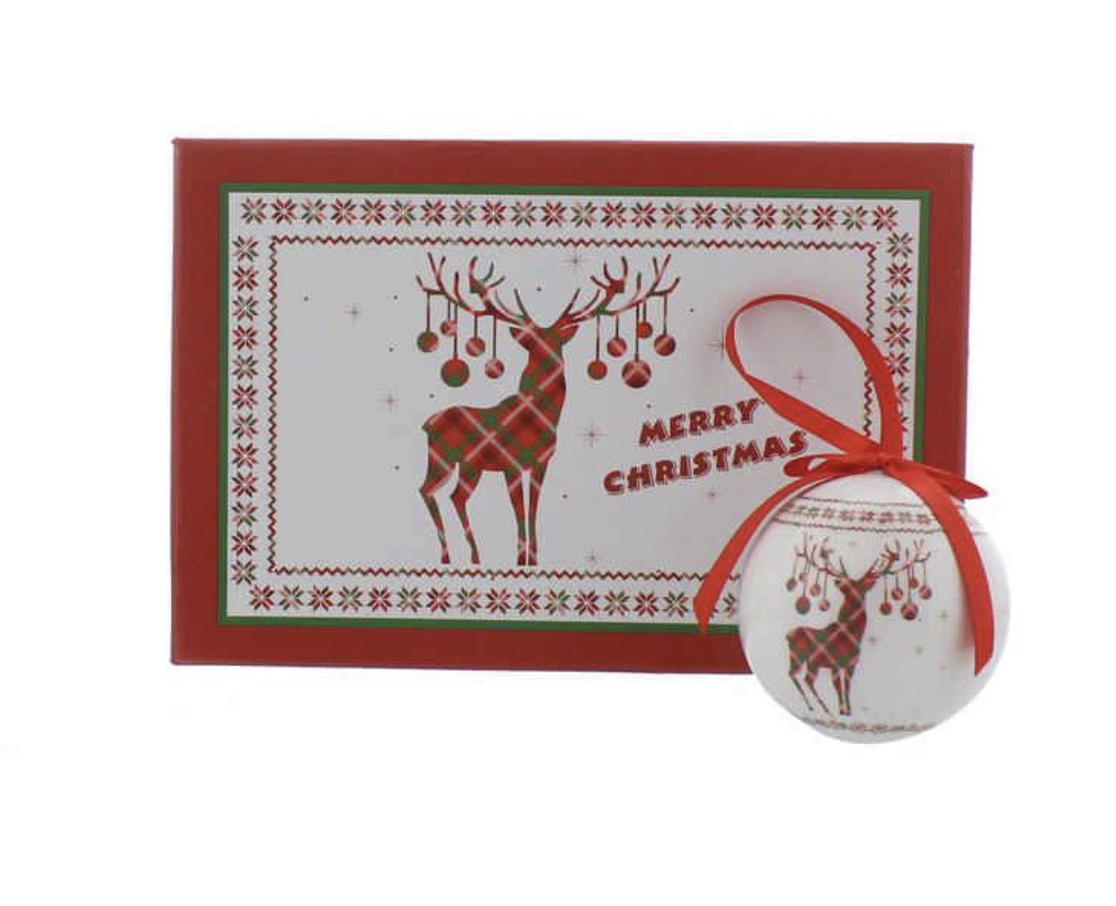 Box of 6 Stag Baubles
