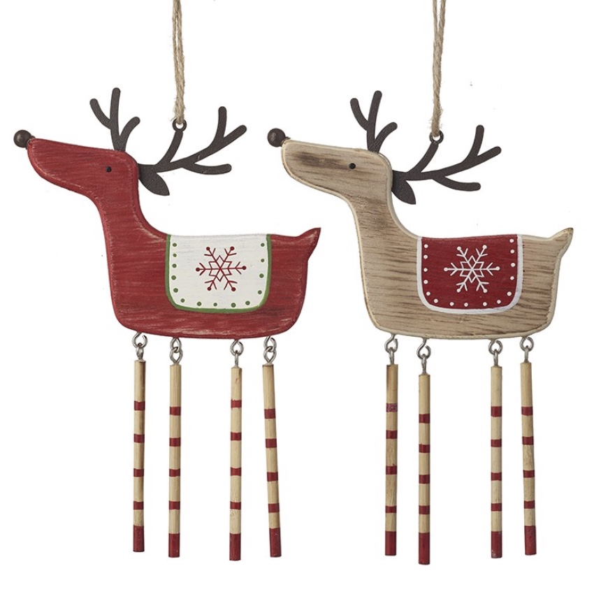 Wooden hanging Reindeer Dangly legs