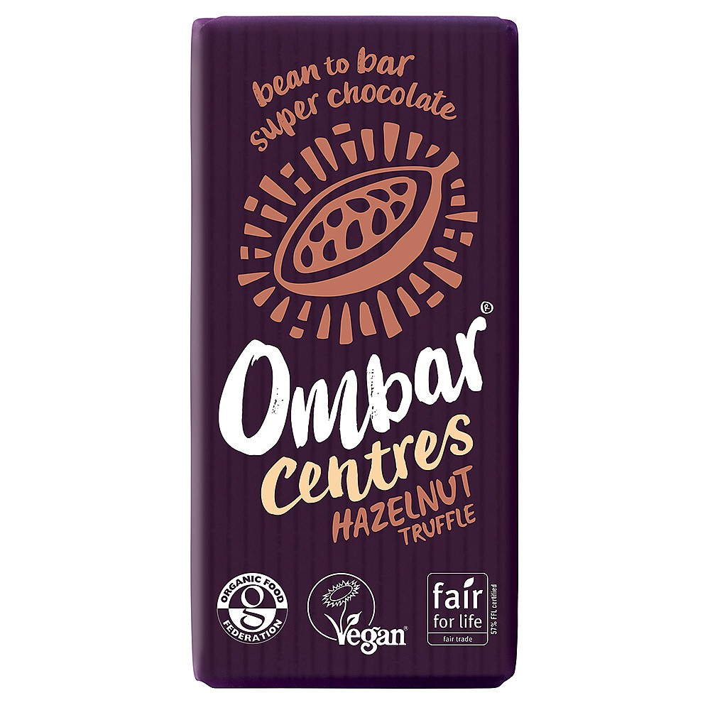 Hazelnut Truffle Centres Chocolate 35G (organic, ombar)