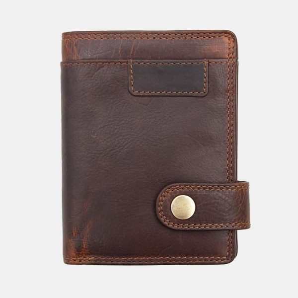 New York Brown Leather Flip Up Wallet