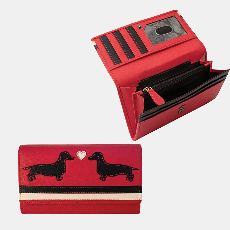 Red Dog Matinee Picture Leather Purse