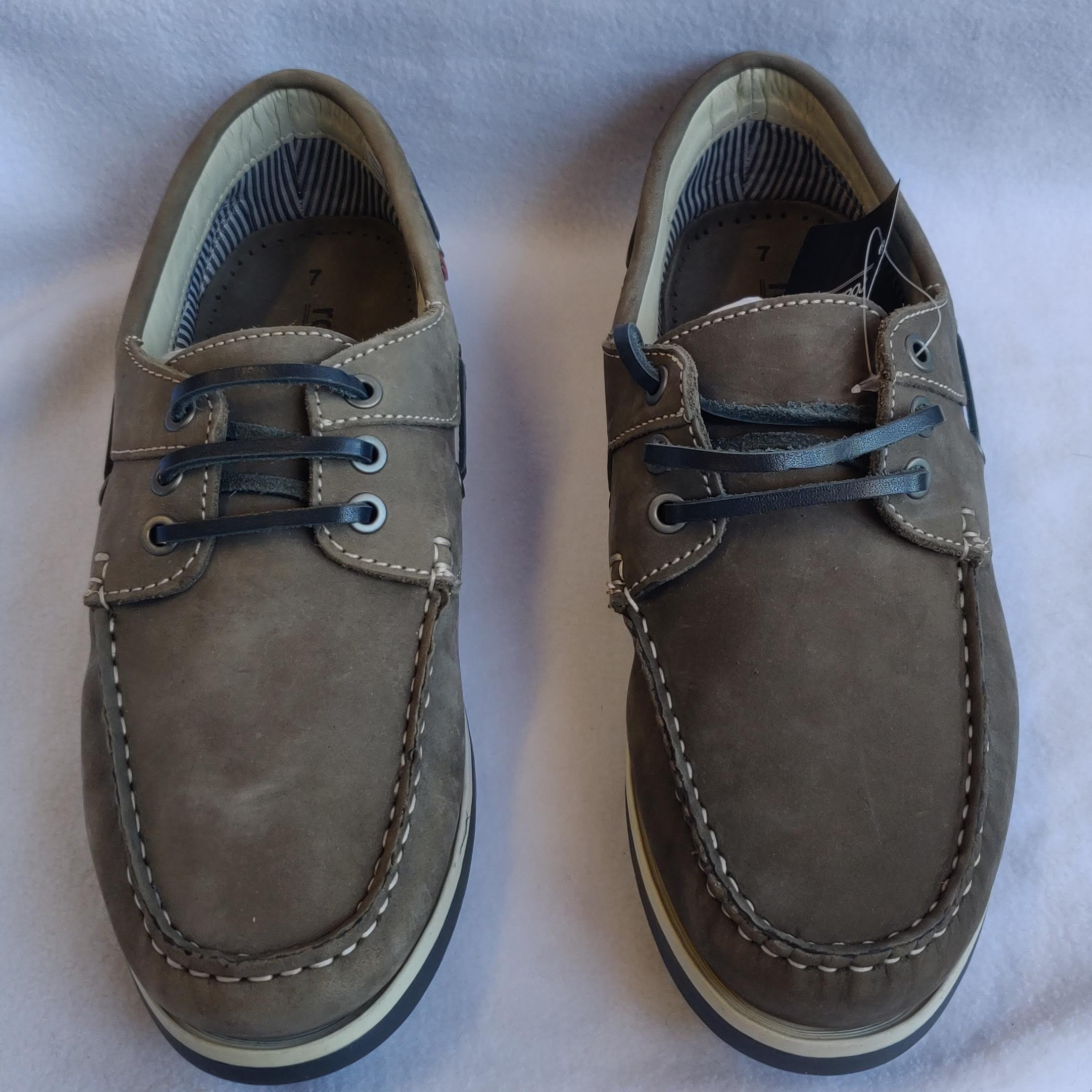 Gents Roamers Grey Nubuck Deck Shoes