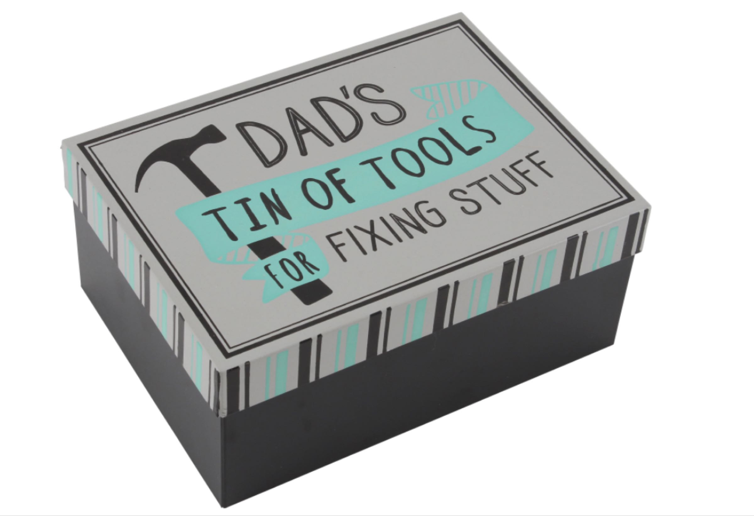 Dad’s Tin of Tools for Fixing Stuff   18cmx13.5cmx8cm