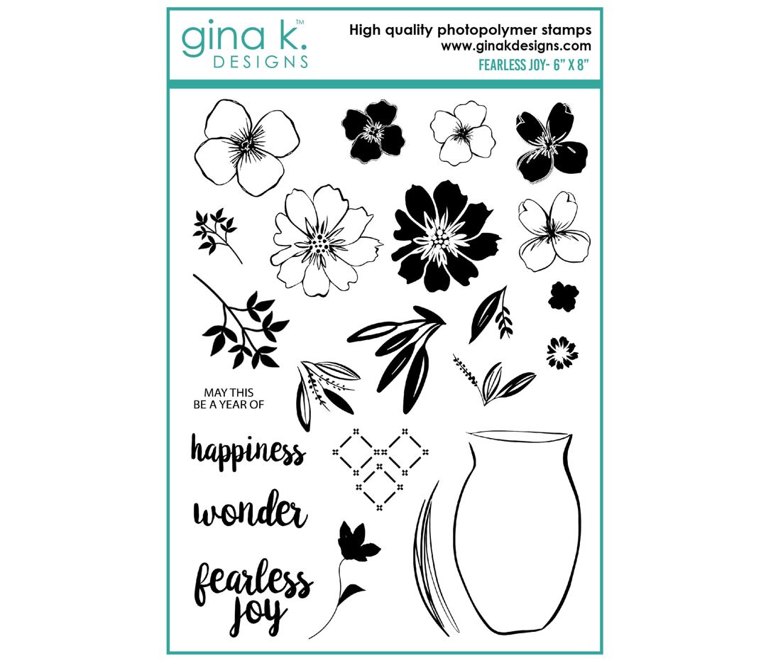 Gina k. DESIGNS - Stamp and Die set - Fearless Joy (2 valg)