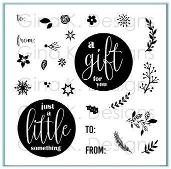 Gina k. DESIGNS - Mini Clear Stamps - Mini Wreath Builder (MINI006)