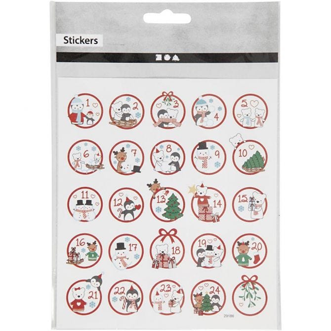 Stickers - kalendertall (3 varianter)