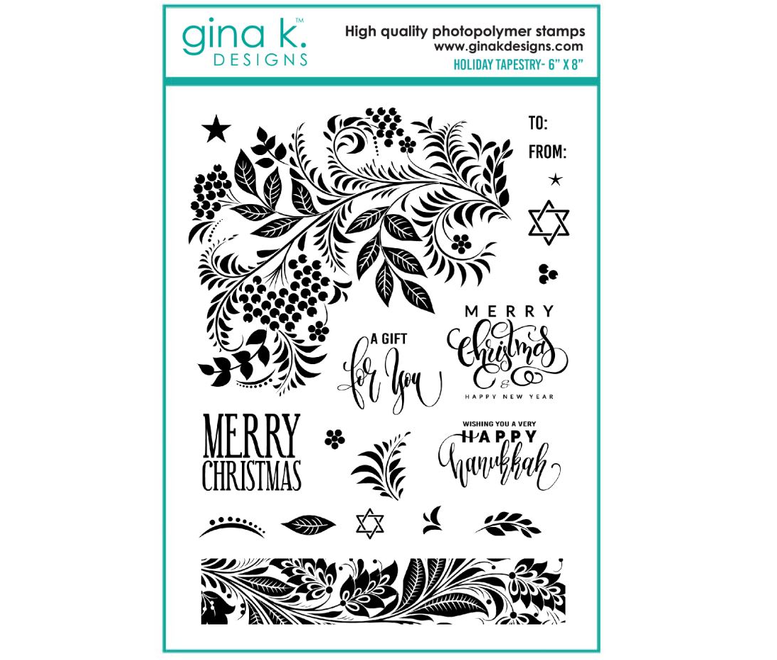 Gina k. DESIGNS - Clear Stamps - Holiday Tapestry (GKDHT)