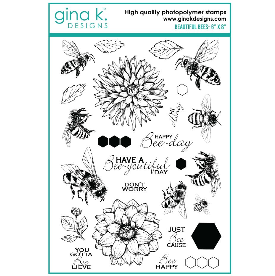 Gina k. DESIGNS - Stamp and Die set - Beautiful Bees (2 valg)