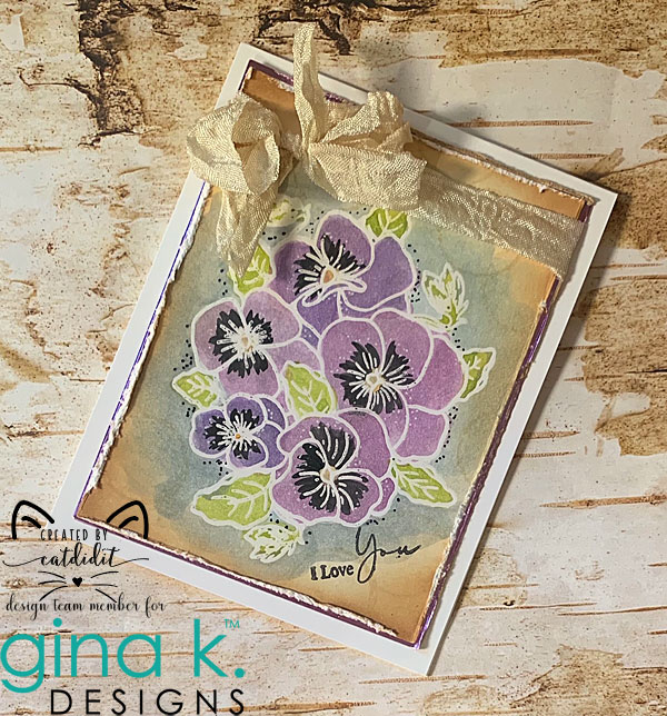 Gina k. DESIGNS - Stamp and Die set - Peaceful Violets (2 valg)