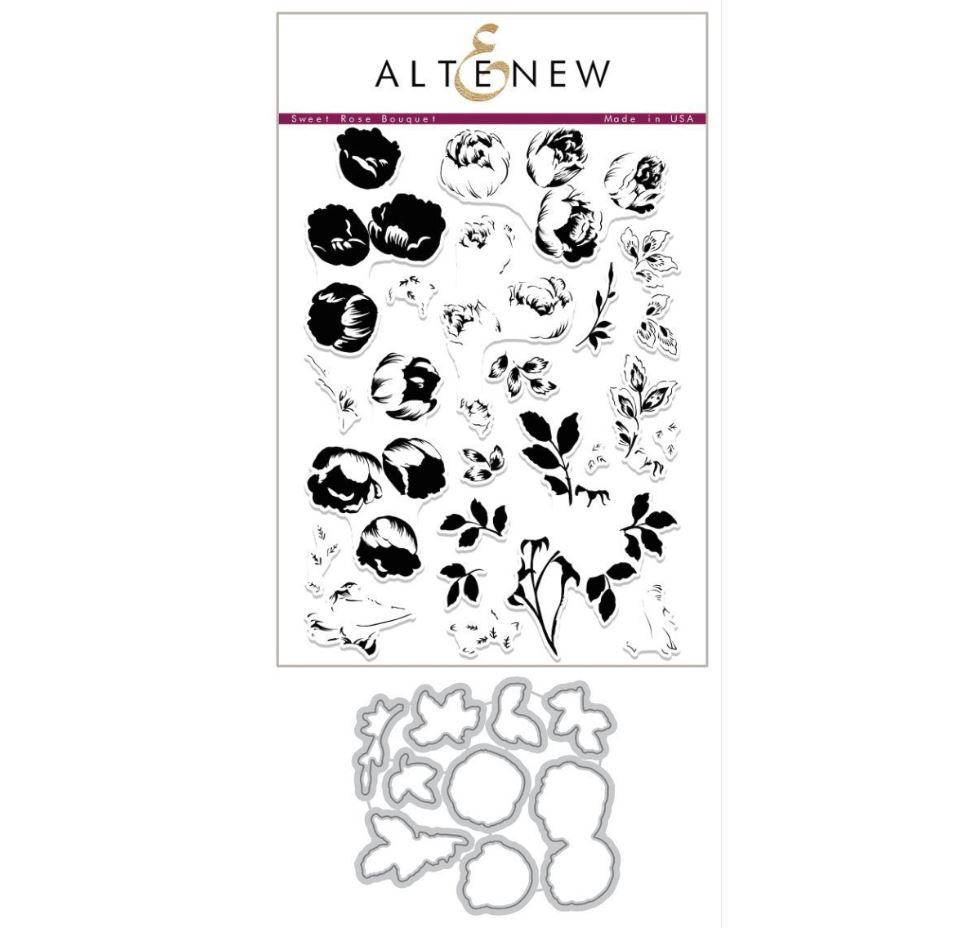 Altenew - Sweet Rose Bouquet Stamp & Die (2 valg)