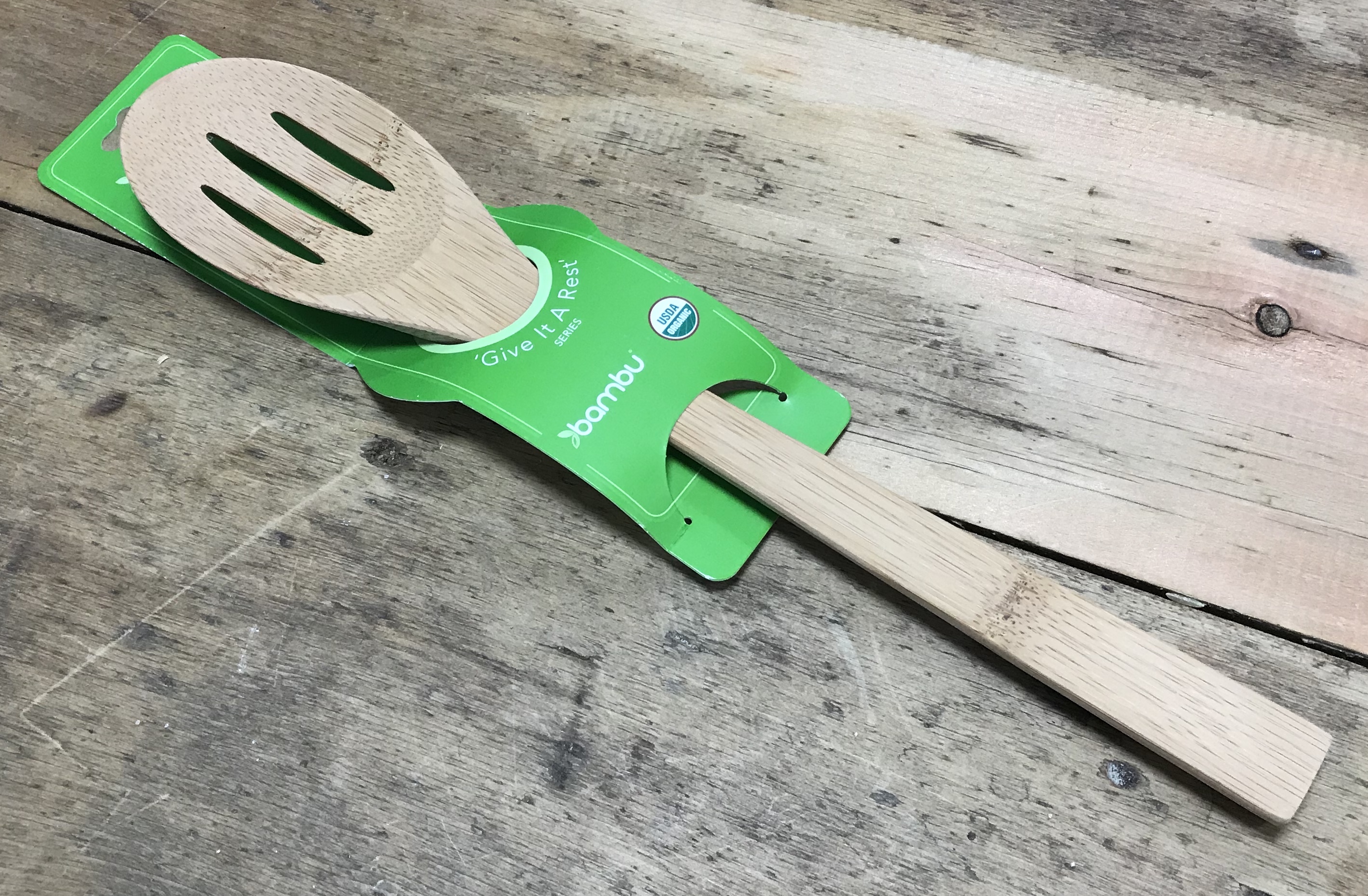Give It A Rest Bamboo Slot Spoon