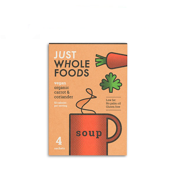 Just Wholefoods - Carrot & Coriander Soup (4 sachets)