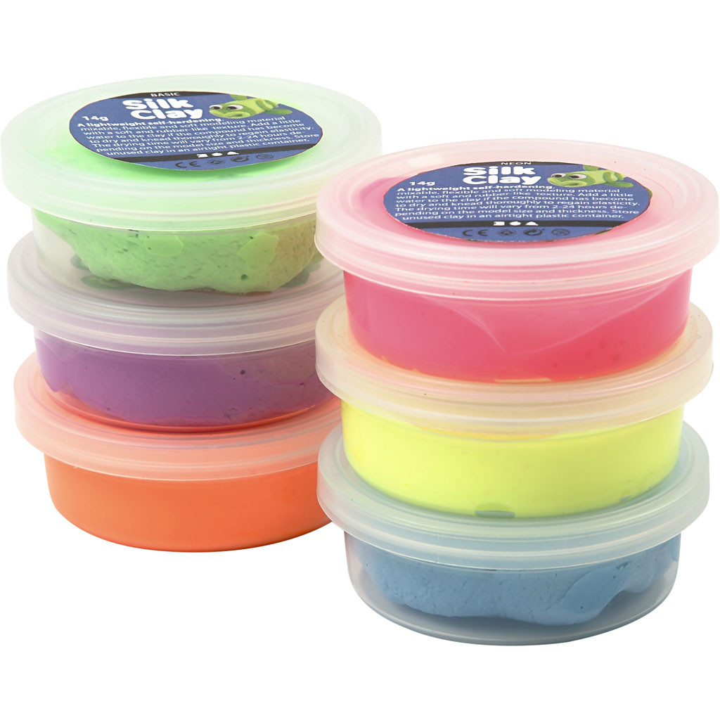Silk Clay® , neonfarger 14 G, 6 bokser