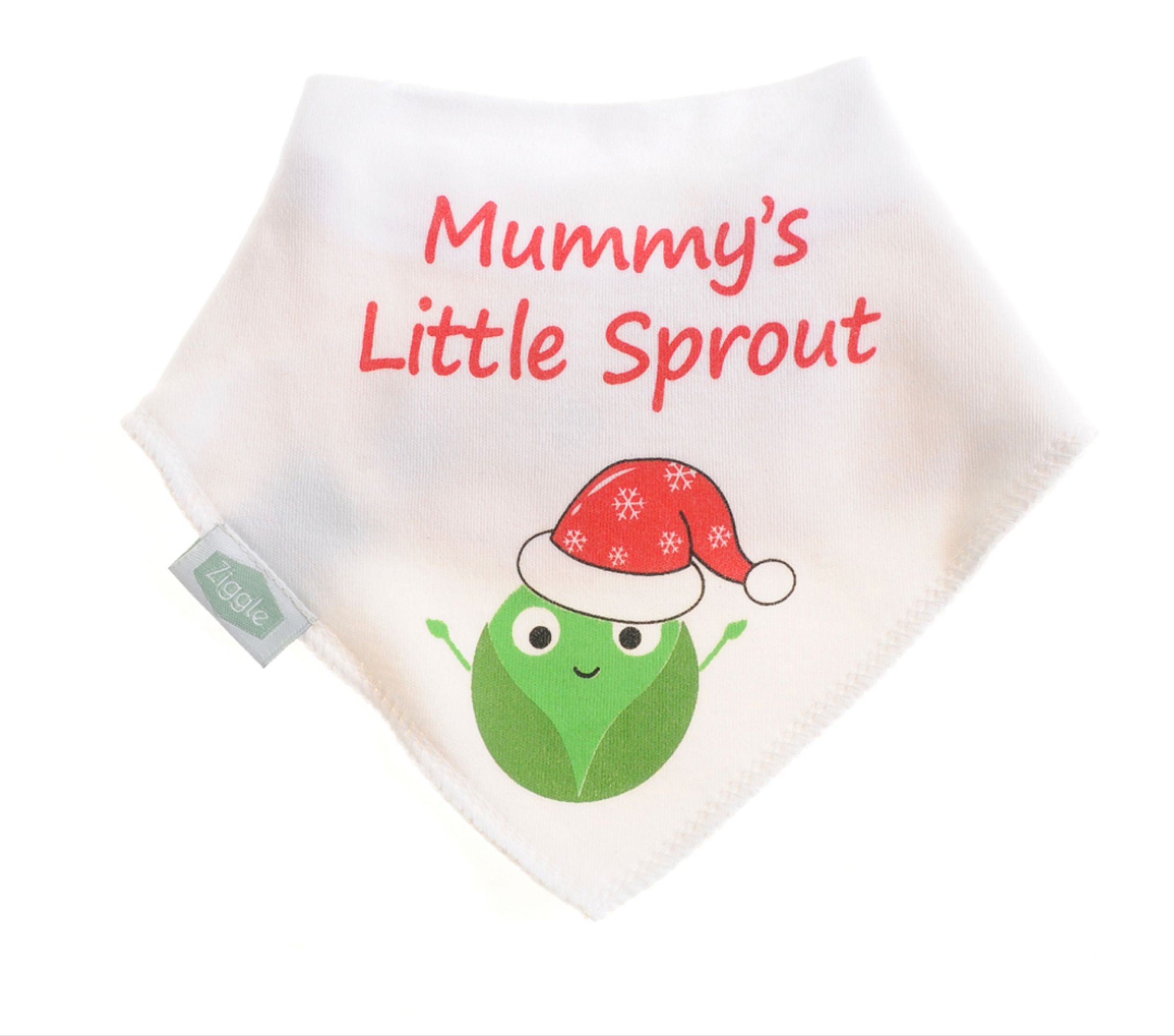Ziggle mummy’s little sprout Christmas bib