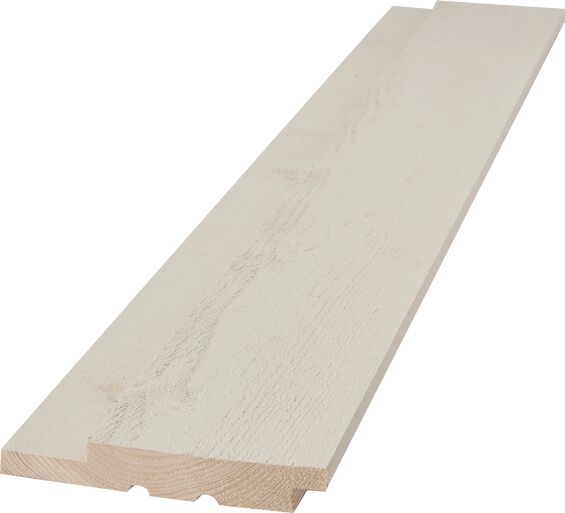 Panel stenvalls vit mellanstr Gran 22x145x4500mm -  | Råneå Bygghandel