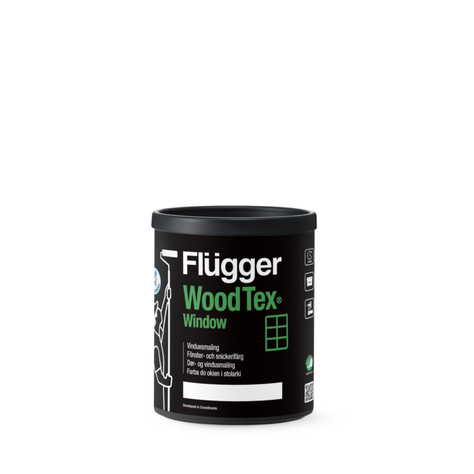 Flügger Wood Tex Window Svart_0,75 L