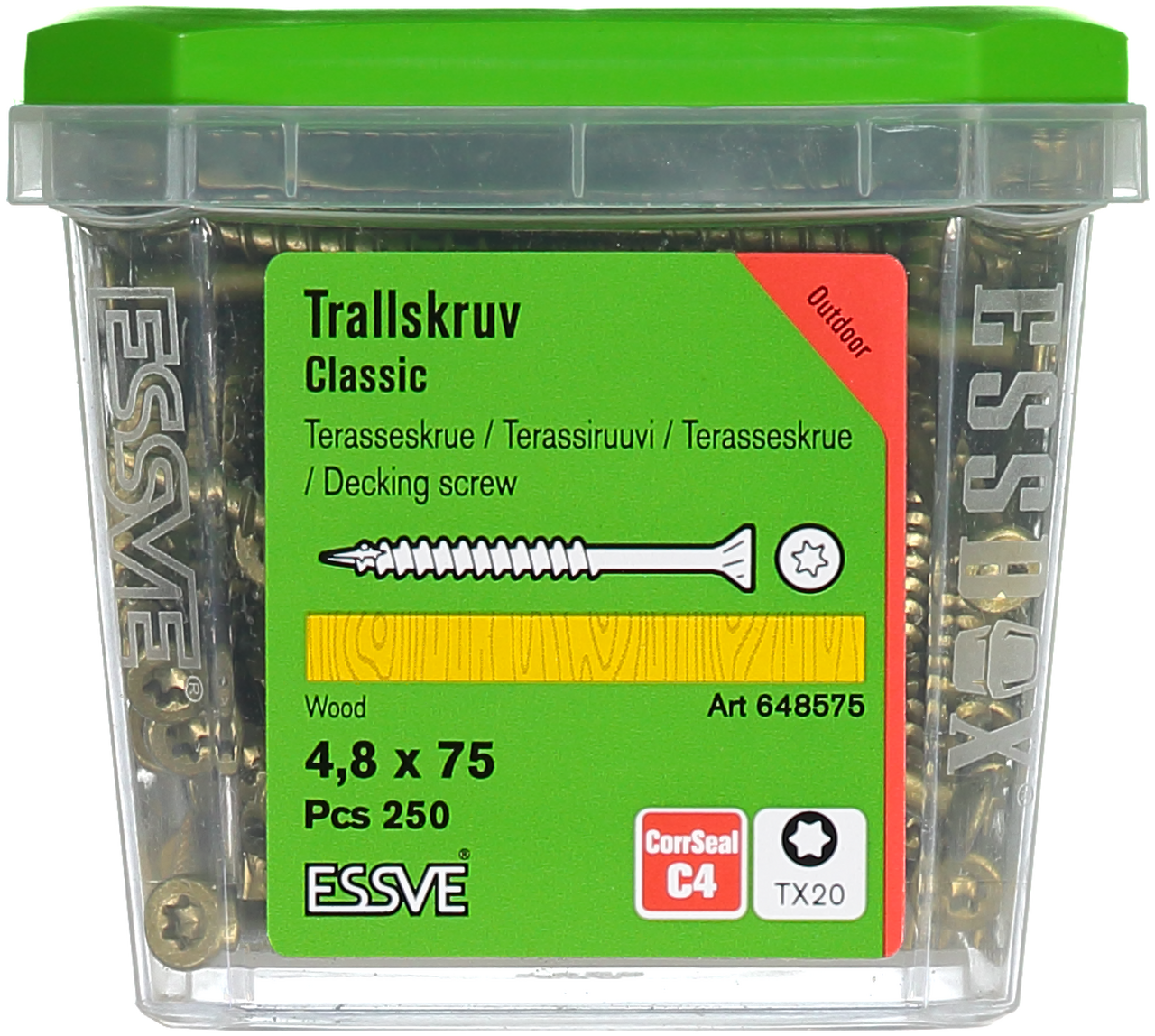 Trallskruv 4,8x75
