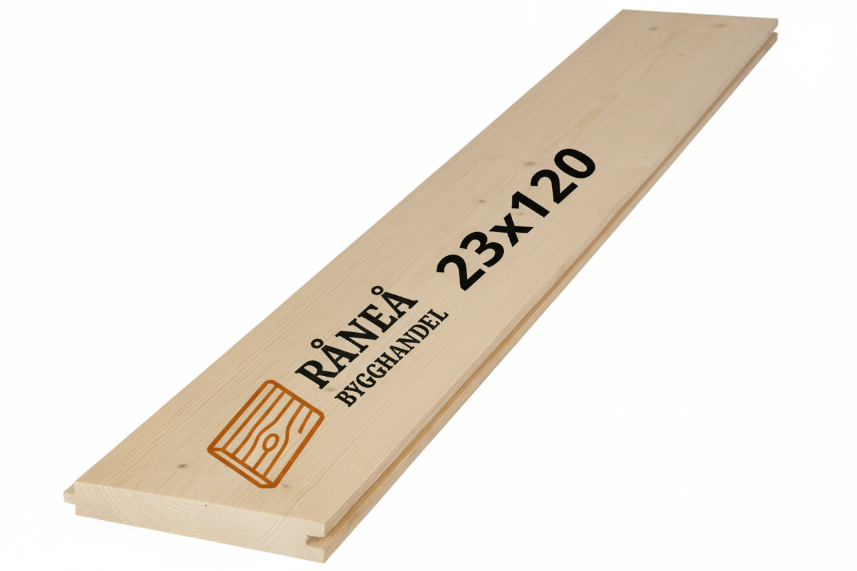 Underlagsspont g4-3 ändspont Gran 23x120 löpmeter - Råspont | Råneå Bygghandel