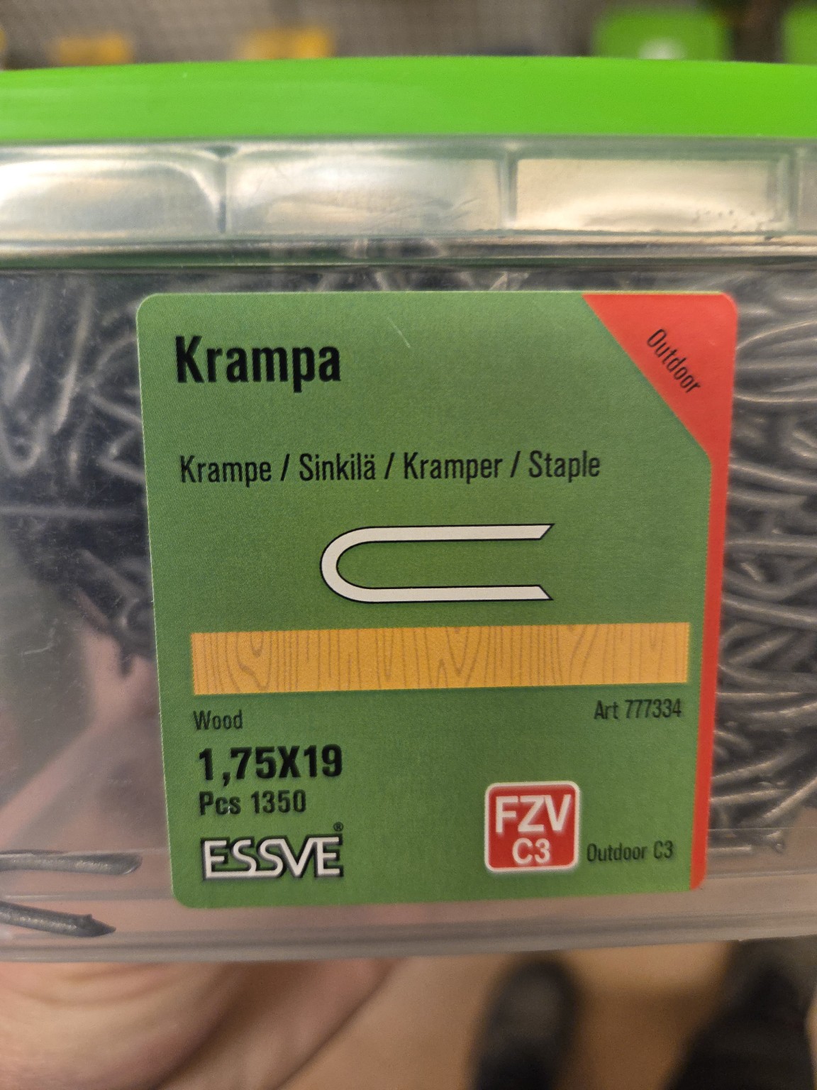 Krampa 1,75 x 19 mm – 1350 st -  | Råneå Bygghandel