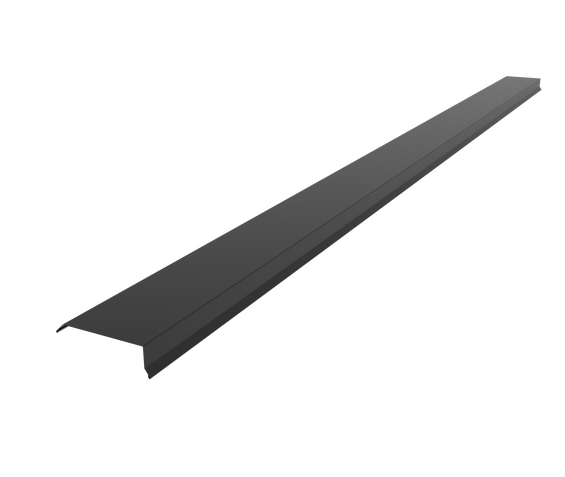 Vattbrädesbeslag vabr svart 015 hbp 105x2000mm - Plåt tak och beslag | Råneå Bygghandel