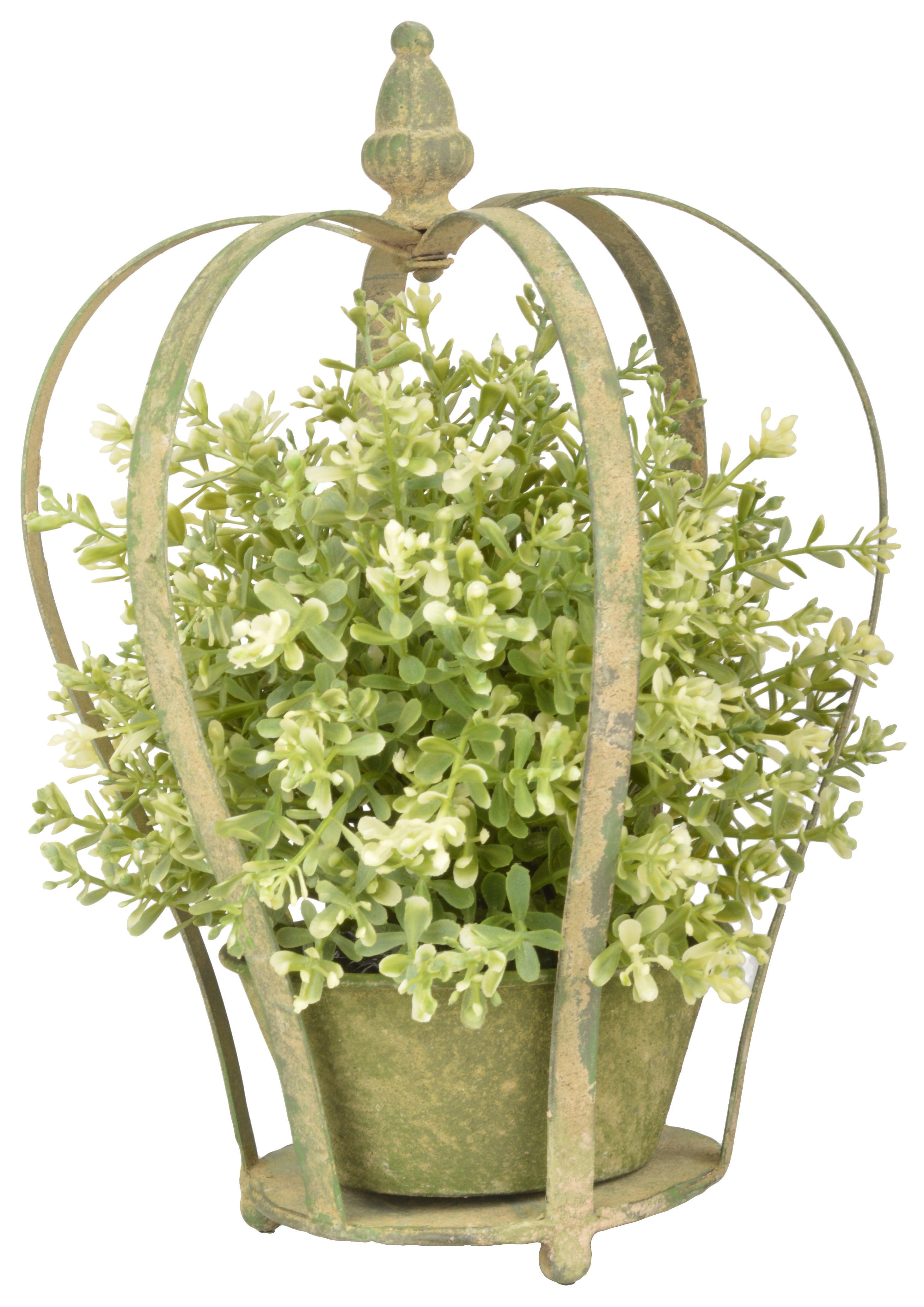 aged-metal-green-crown-planter-set-of-3 - The Garden Shed