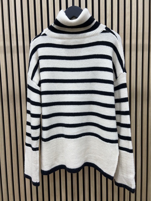 Rollkragenpullover Sweater "Danielle Stripes"