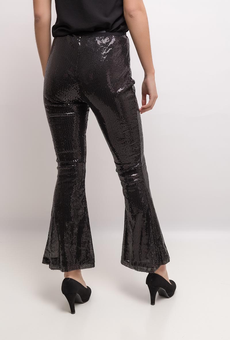 black flare leg pants