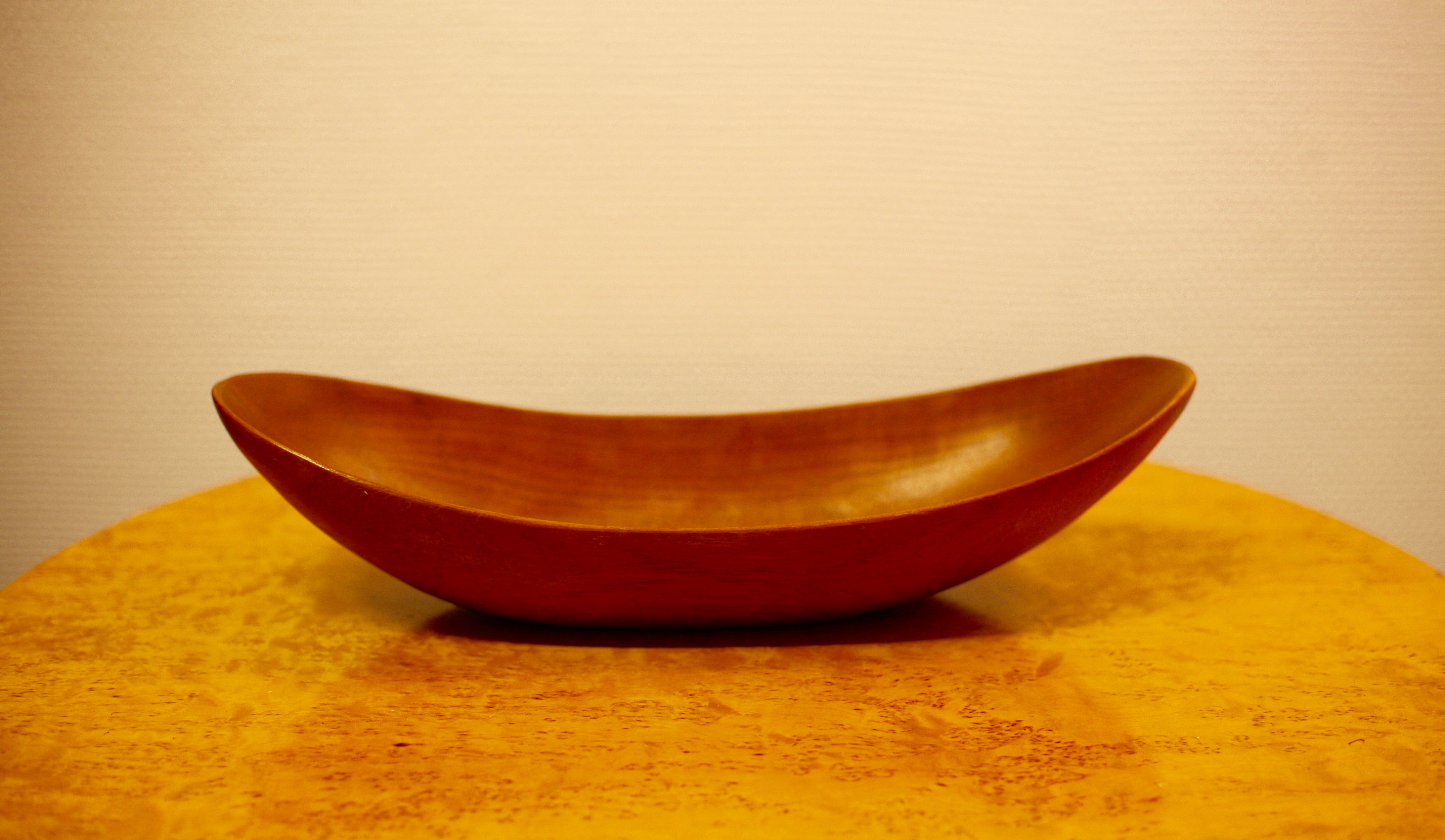Carved teak bowl
