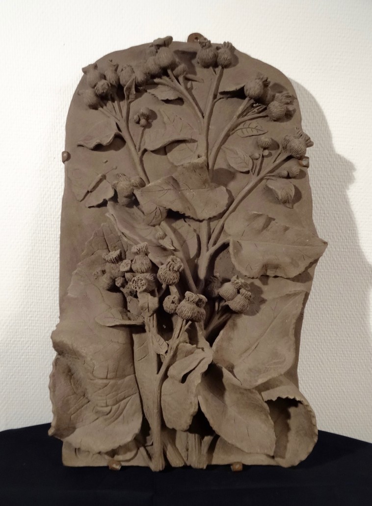 Tyra Lundgren - Burdock, stoneware relief