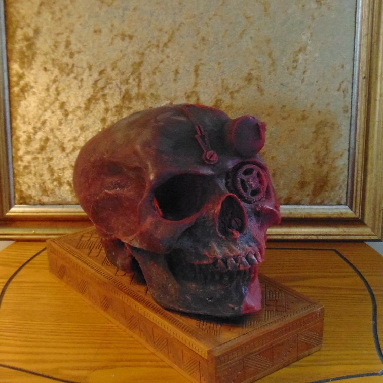 Candle - Steampunk Skull Design #6
