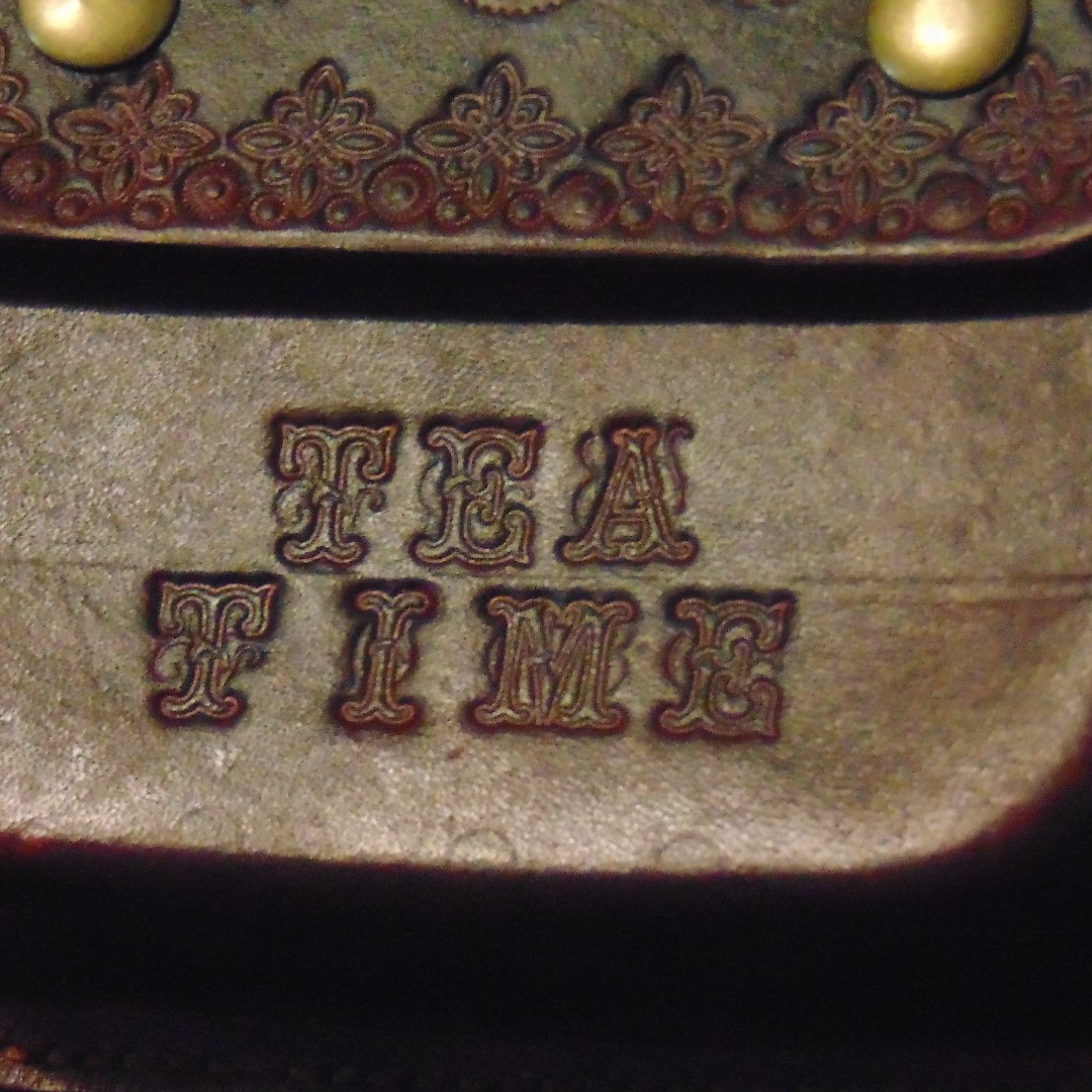Tea Making Set in Handmade Leather Case.