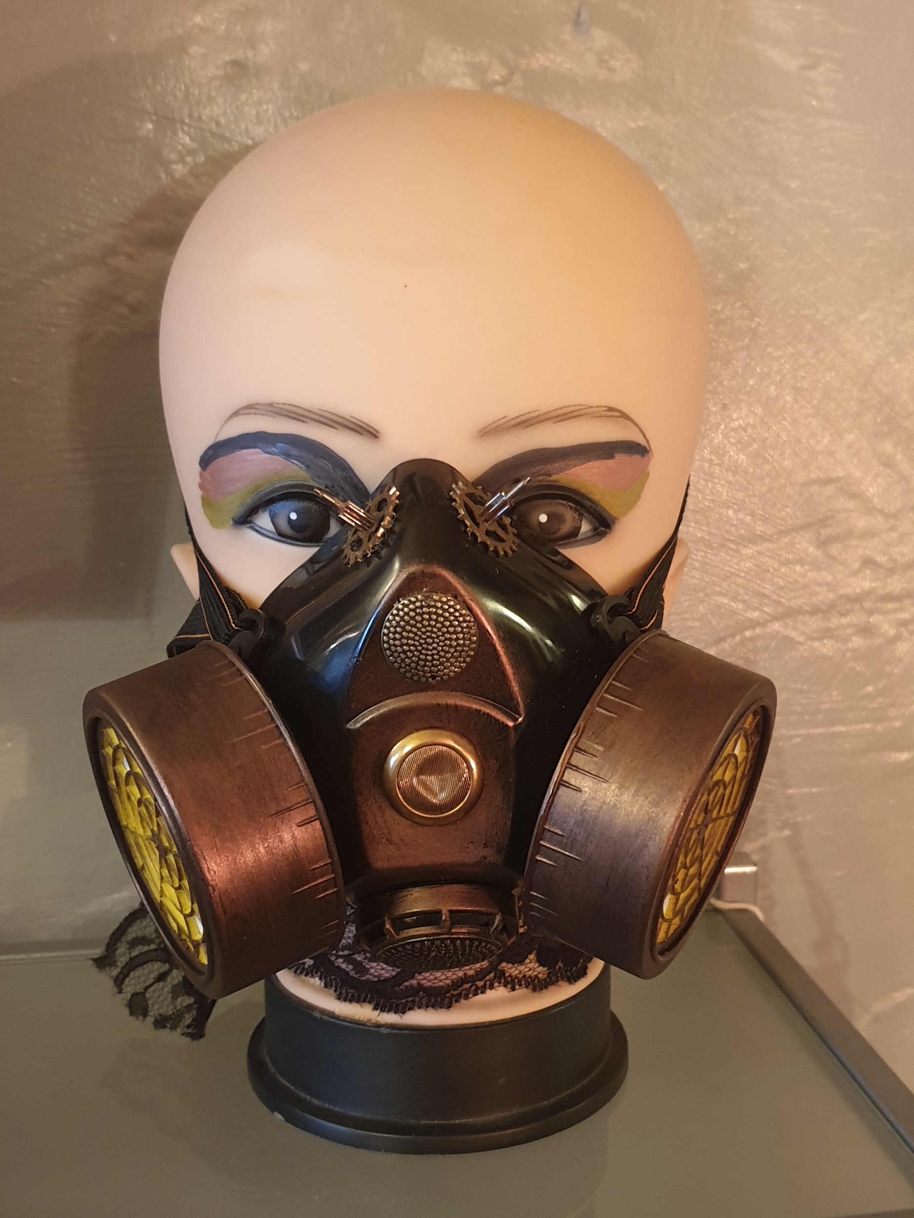 Face Mask, twin filter, Steampunk style