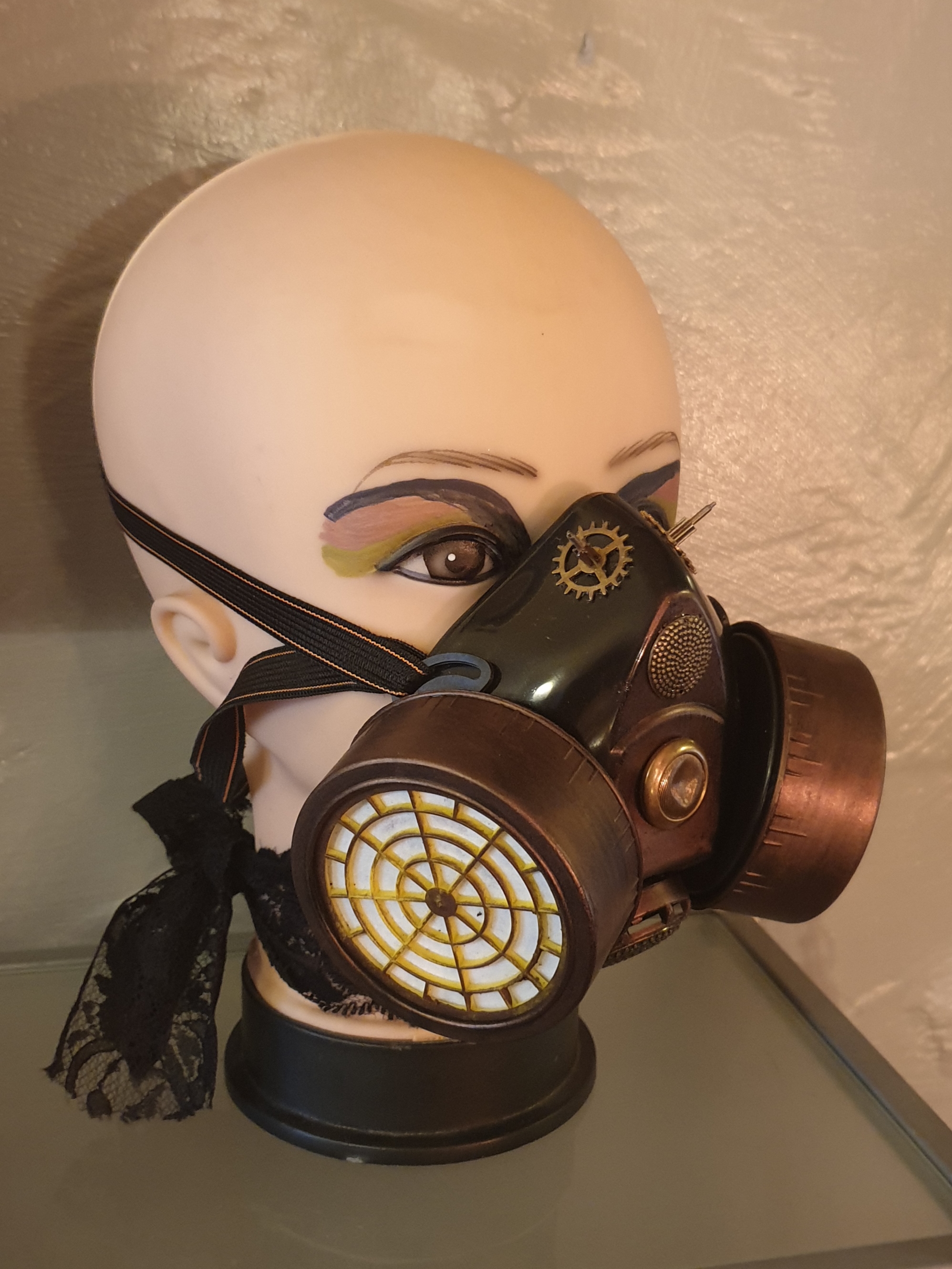 Face Mask, twin filter, Steampunk style